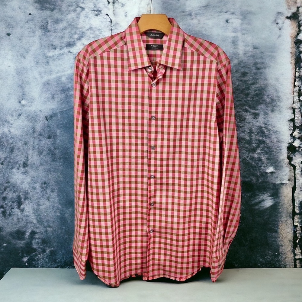 Paul Smith Red and Pink Checkered Dress Shirt